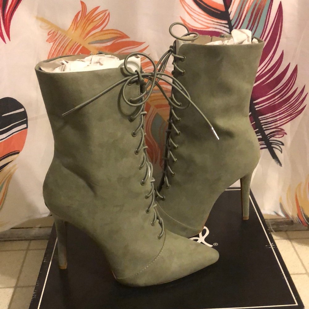 Olive Booties.